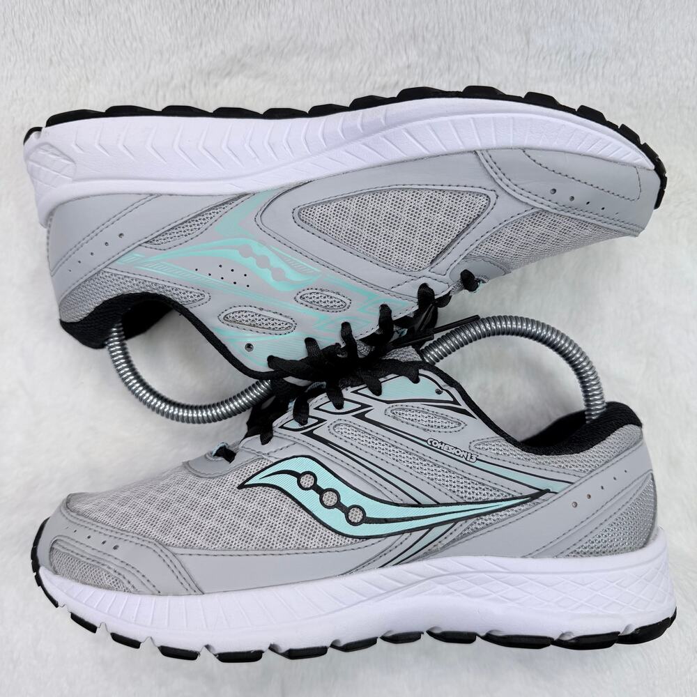 Saucony Cohesion 13 Womens Running Shoes Gray Teal Size 7.5 S10560-2 - Picture 6 of 10